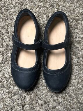 ANODYNE NO.19 Women’s 8W Black Leather Mary Jane Comfort Shoes Hook & Loop